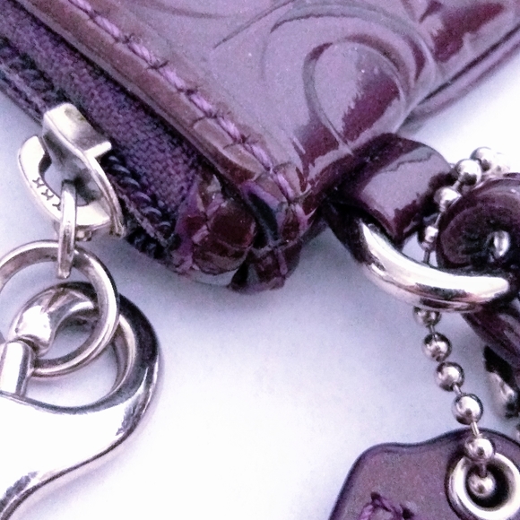 Coach Raised C Patent Leather Julia Wristlet - Picture 3 of 3
